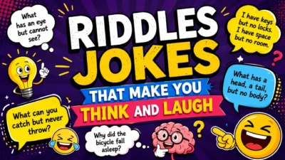 Funny riddles jokes that make you think and laugh with brain teasers and playful questions